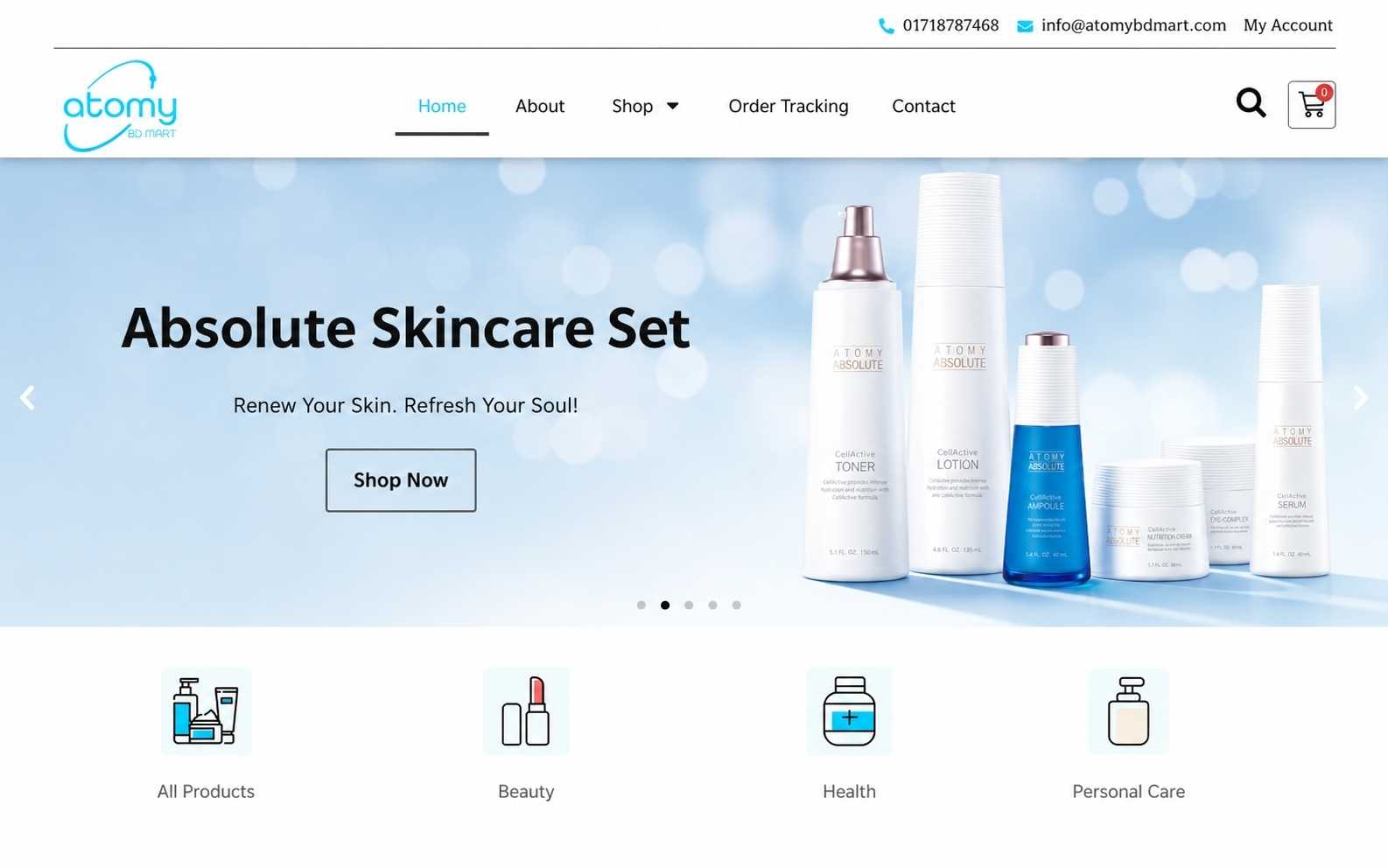 Atomy BD Mart website preview